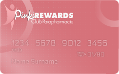 Pinki Rewards card pink