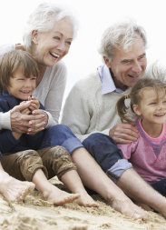 Grandparent and grandmother with their grandson