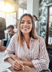 Woman smiling