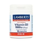 Lamberts Vitamin D 1000iu 30 ταμπλέτες
