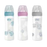 Chicco Well-Being Glass Bottle Silicone Teat Normal Flow 0m+ 240ml
