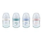Nuk Nature Sense Glass Bottle with Silicone Small Teat 0-6m 120ml