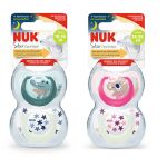 Nuk Star Day & Night Πιπίλα Σιλικόνης 18-36m (Διάφορα Χρώματα& Σχέδια) 2τμχ