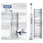 Oral-B Pro 3500 Επαναφορτιζόμενη Ηλεκτρική Οδοντόβουρτσα White Edition με Δώρο Θήκη Ταξιδίου