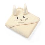 Cotton Towel with Hood Babyono Beige Bunny 100x100cm 0m+