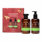 Apivita Set Jingle Your Mood Body Revitalizing Treats Tonic Mountain Tea with Shower Gel 250 ml and Body Milk 200 ml at a Special Price