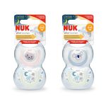 Nuk Star Day & Night Πιπίλα Σιλικόνης 0-6m 2 τμχ