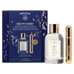 Apivita Bee My Honey Set with Eau De Toilette 100 ml and Gift Refillable Perfume Spray 8 ml