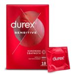 Durex Sensitive Λεπτά Προφυλακτικά 18τμχ