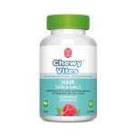 Chewy Vites Adults Hair Skin and Nails για την Καλή Υγεία των Μαλλιών, του Δέρματος και των Νυχιών 60 Ζελεδάκια Βατόμουρο-Μύρτιλο