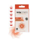 Vitastrips Energy Συμπλήρωμα Διατροφής για την Τόνωση του Οργανισμού με B12 και Καφείνη με Γεύση Φράουλα Μέντα 30 Strips