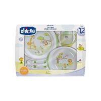 Chicco Training Meal Set  (Plates+Cup+Spoons) 12m+ 5pcs