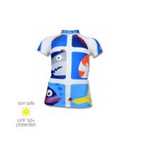UV Sun Clothes Αντι-ηλιακά Ρούχα UVA & UVB Μπλούζα με κοντά μανίκια Ψάρια 9Μ