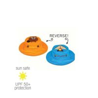UV Sun Clothes Αντιηλιακά Ρούχα Καπέλο UPF50+ Διπλής 'Όψεως Μπλε- Camping / Πορτοκαλί-Κάστορας 2-4YRS