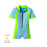 UV Sun Clothes Αντηλιακά Ρούχα UVA & UVB Ολόσωμο Μαγιό Φορμάκι Αγόρι Γαλάζιο/Πράσινο 4-5 χρονών 102-112cm