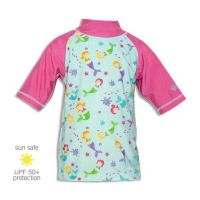 UV Sun Clothes Αντηλιακό UPF 50+ Μπλούζα με Κοντά Μανίκια Γοργόνες Κορίτσι 2 χρονών