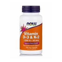 Now Vitamin D-3 & K-2 1000IU 45mcg 120 Veg Capsules