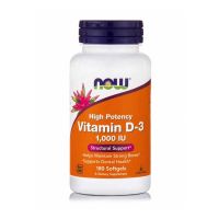 Now High Potency Vitamin D-3 1000IU 180 Softgels