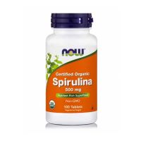 Now Certified Organic Spirulina 500mg 100 Tablets