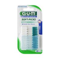 GUM Soft-Picks Original Μεσοδόντια Λαστιχένια Βουρτσάκια Με Φθόριο L 40τμχ