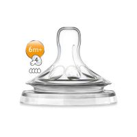 Avent Classic+ Θηλή Σιλικόνης Με 4 Ωπές 6Μ+ 2τμχ