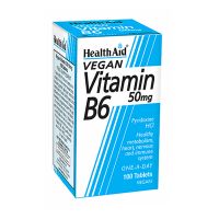 Health Aid Vegan Vitamin B6 50mg 100 Ταμπλέτες