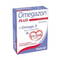 Health Aid Omegazon Plus Omega 3 & Co Q10 30mg Για Υγιή Καρδιά & Απελευθέρωση Ενέργειας 30 Κάψουλες