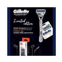 Gillette SkinGuard Set Sensitive Ξυριστική Μηχανή & Ανταλλακτικά 4τμχ & Δώρο JBL Hands Free Ακουστικά
