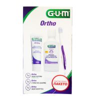 Gum Set Ortho με Οδοντόκρεμα Gel 75ml & Στοματικό Διάλυμα 300ml & Οδοντόβουρτσα