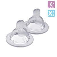 Mam Slicone Baby Bottle Teats 6m+ 2 pieces