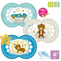 Mam Original Day & Night Σετ Πιπίλες Σιλικόνης 6m+ 3τμχ
