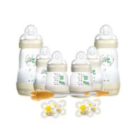 Mam Set Δώρου Για Το Νεογέννητο Με 6 Μπιμπερό Easy Start Anti-Colic (2x130ml) 0m+, (2x160ml) 0m+, (2x260ml) 2m+ & 2 Mam Start Πιπίλες 0-2m & 2 Mam Perfect Πιπίλες & Mam Soft Brush Βούρτσα Καθαρισμού Για Μπιμπερό & Θηλές