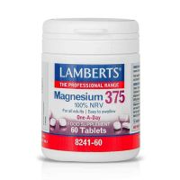 Lamberts Magnesium 375 100% NVR Συμπλήρωμα Διατροφής Μαγνήσιο 60 ταμπλέτες