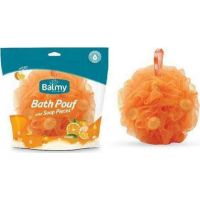 Balmy Βath Pouf Mε Πέρλες Σαπουνιού & Άρωμα Πορτοκάλι