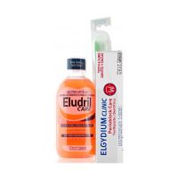 Eludril Dental Care Set Με Διάλυμα Για Στοματικές Πλύσεις Κατά Της Πλάκας 500ml & Elgydium Clinic Perioblock Care Οδοντόκρεμα Για Προστασία Των Δοντιών & Καταπράϋνση Των Ούλων 75ml & Δώρο Elgydium Clinic Οδοντόβουρτσα Πολύ Μαλακή 15/100