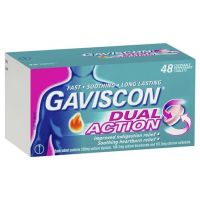 Gaviscon Double Action Μασώμενα Δισκία για Ανακούφιση από την Καούρα & Δυσπεψία 48 δισκία