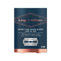 Gillette King • C • Double Edge Razor Blades Ανταλλακτικά Ξυράφια Διπλής Ακμής 10τμχ