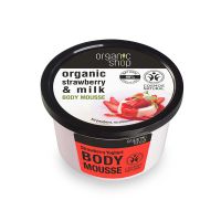 Organic Shop Strawberry Yoghurt Mousse Σώματος με Βιολογική Φράουλα & Πρωτεΐνες Γάλακτος 250ml