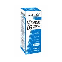 Health Aid Vitamin D3 200iu Drops Πόσιμες Σταγόνες με Γεύση Φράουλα 15ml