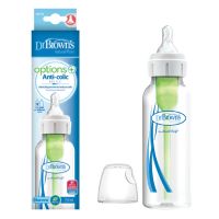 Dr. Brown's Options+ Anti-Colic (SB81005-RGX) Πλαστικό Μπιμπερό Με Στενό Λαιμό 0m+ 250ml