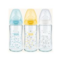 Nuk First Choice+ Γυάλινο Μπιμπερό Με Θηλή Σιλικόνης Μ 0-6m 240ml