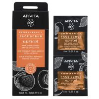 Apivita Express Beauty Face Scrub for Gentle Exfoliation with Apricot 2x8 ml