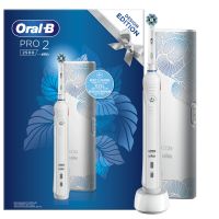 Oral-B Pro 2 2500 Επαναφορτιζόμενη Ηλεκτρική Οδοντόβουρτσα White Edition με Δώρο Θήκη Ταξιδίου