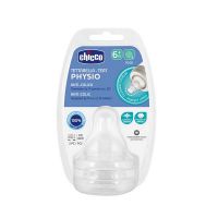 Chicco Physio Anti-Colic Θηλή Σιλικόνης Ρ5 Ροή Φαγητού 6m+ 2τμχ