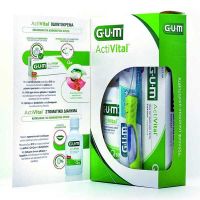 Gum Set Activital με Οδοντόκρεμα 75ml & Στοματικό Διάλυμα 300ml & Tecnhique+ Compact Οδοντόβουρτσα Μέτρια