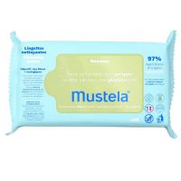 Mustela Eco Responsible Natural Fiber Cleansing Wipes Απαλά Οικολογικά Μωρομάντηλα με Αβοκάντο 60τμχ