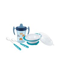 Nuk Learn To Eat Set Εκμάθησης Φαγητού Μπλέ 6m+