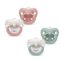 Nuk Signature Πιπίλα Σιλικόνης 0-6m (Διάφορα Χρώματα& Σχέδια) 2τμχ