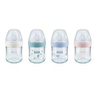 Nuk Nature Sense Γυάλινο Μπιμπερό Με Θηλή Σιλικόνης 0-6m 120ml