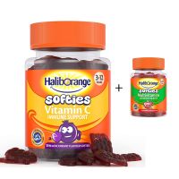 HalibOrange Vitamin C Blackcurrant Συμπλήρωμα Διατροφής με Βιταμίνη C για την Ενίσχυση του Ανοσοποιητικού με γεύση Φραγκοστάφυλο 3-12 ετών 30 ζελεδάκια